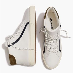Madewell Sidewalk High-Top Sneakers in Colorblock Leather Size 7.5